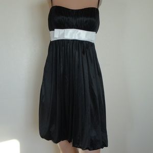 Black & White Adjustable Spaghetti Strap Dress